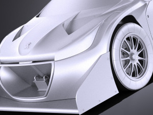 Peugeot 208 T16 Pikes Peak 2013 vray Modelo 3D
