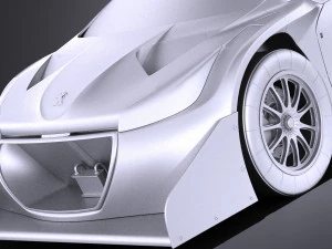 Peugeot 208 T16 Pikes Peak 2013 vray 3D Model