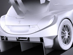 Peugeot 208 T16 Pikes Peak 2013 vray 3D Model