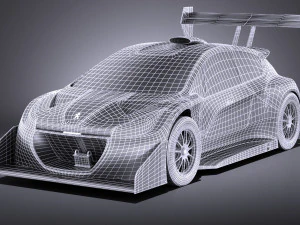 Peugeot 208 T16 Pikes Peak 2013 vray 3D Model