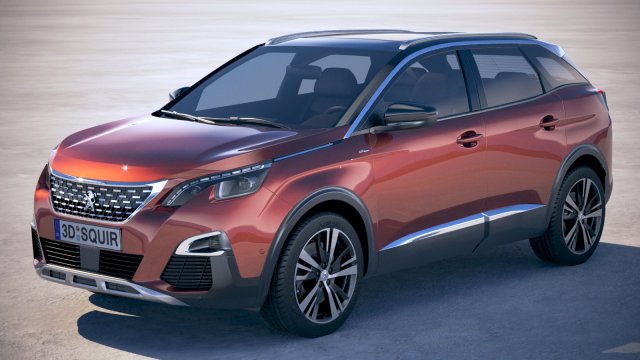 Peugeot 3008 2018 Modelo 3D .c4d .max .obj .3ds .fbx .stl .blend
