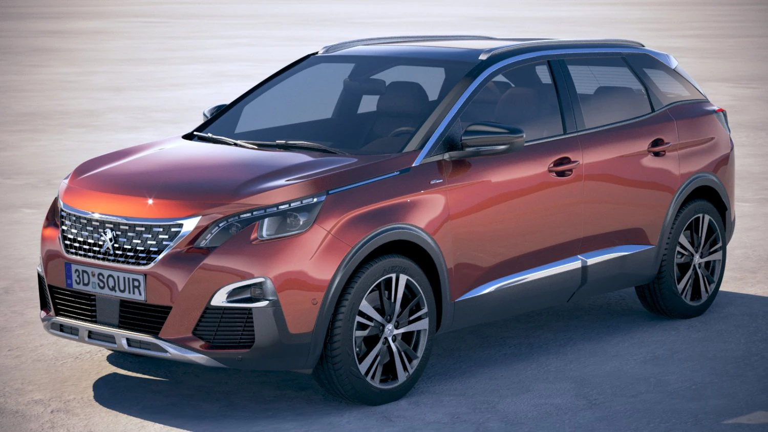 Peugeot 3008 2018 3D Model .c4d .max .obj .3ds .fbx .stl .blend