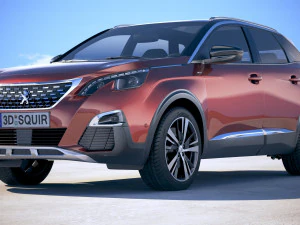 Peugeot 3008 2018 3D Model