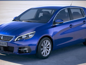 Peugeot 308 2018 3D Model