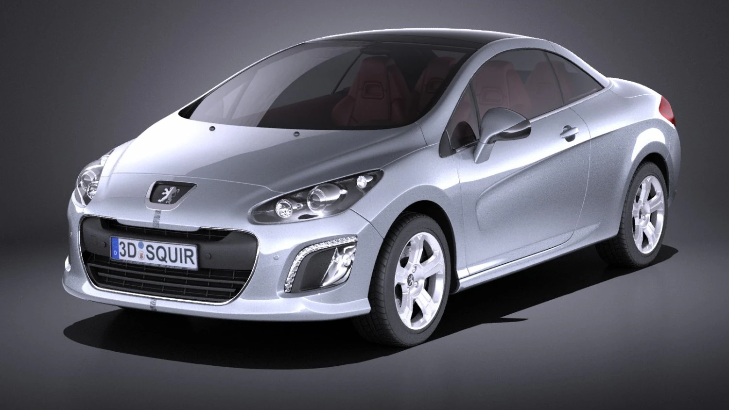 Peugeot 308 CC 2013 vray 3D Model .c4d .max .obj .3ds .fbx .stl .blend 