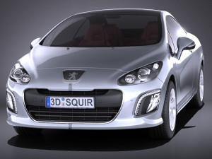 Peugeot 308 CC 2013 vray 3D Модель