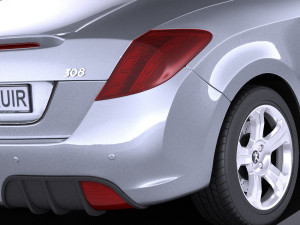 Peugeot 308 CC 2013 vray 3D Модель