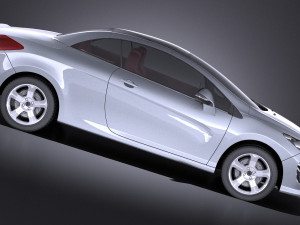 Peugeot 308 CC 2013 vray 3D Модель