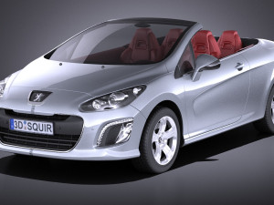 Peugeot 308 CC 2013 vray 3D Модель