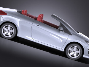 Peugeot 308 CC 2013 vray 3D Модель