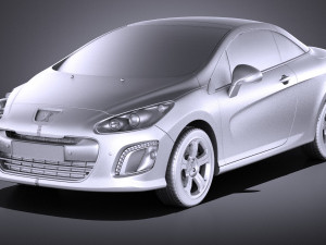 Peugeot 308 CC 2013 vray 3D Модель