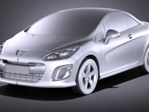 Peugeot 308 CC 2013 vray 3D Model