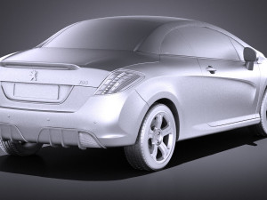Peugeot 308 CC 2013 vray 3D Модель