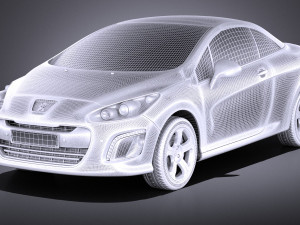 Peugeot 308 CC 2013 vray 3D Модель