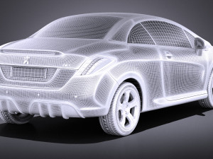 Peugeot 308 CC 2013 vray 3D Модель