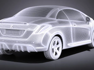 Peugeot 308 CC 2013 vray 3D Model