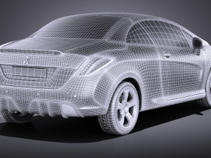 Peugeot 308 CC 2013 vray 3D Модель