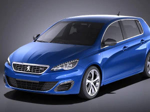 Peugeot 308 GT 2017 vray 3D Model