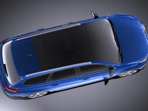 Peugeot 308 GT SW 2017 vray 3D Model