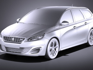 Peugeot 308 GT SW 2017 vray 3D मॉडल