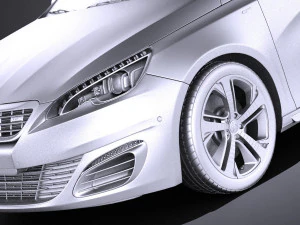Peugeot 308 GT SW 2017 vray 3D Model
