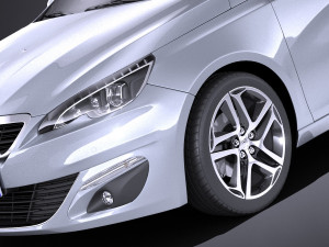 Peugeot 308 SW 2016 vray 3D Model