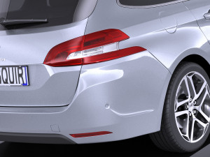 Peugeot 308 SW 2016 vray 3D Model