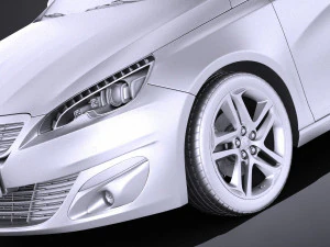 Peugeot 308 SW 2016 vray 3D Model