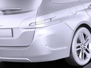 Peugeot 308 SW 2016 vray 3D Model