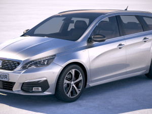 Peugeot 308 SW 2019 3D Model