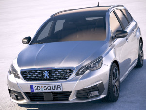 Peugeot 308 SW 2019 3D मॉडल
