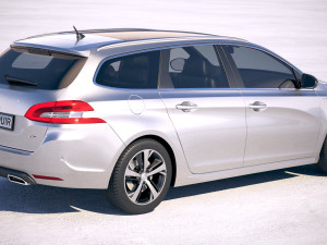 Peugeot 308 SW 2019 3D मॉडल