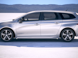 Peugeot 308 SW 2019 3D मॉडल