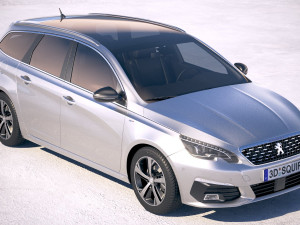 Peugeot 308 SW 2019 3D मॉडल