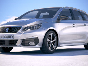 Peugeot 308 SW 2019 3D मॉडल