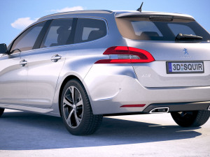 Peugeot 308 SW 2019 3D मॉडल