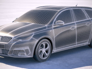Peugeot 308 SW 2019 3D मॉडल