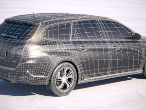 Peugeot 308 SW 2019 3D मॉडल