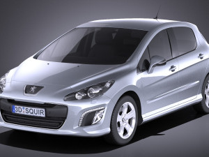 Peugeot 308 Hatchback 5-door 2013 vray 3D Model