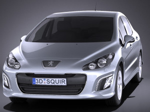 Peugeot 308 Hatchback 5-door 2013 vray Modello 3D