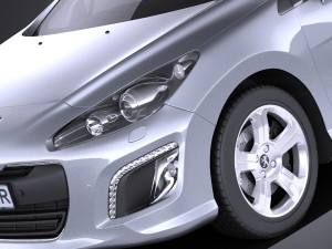 Peugeot 308 Hatchback 5-door 2013 vray Modello 3D