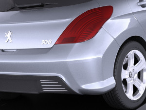 Peugeot 308 Hatchback 5-door 2013 vray Modello 3D