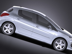 Peugeot 308 Hatchback 5-door 2013 vray Modello 3D