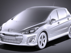 Peugeot 308 Hatchback 5-door 2013 vray Modello 3D