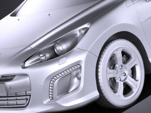 Peugeot 308 Hatchback 5-door 2013 vray Modello 3D