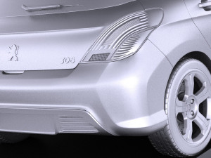 Peugeot 308 Hatchback 5-door 2013 vray Modello 3D