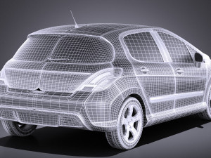 Peugeot 308 Hatchback 5-door 2013 vray Modello 3D