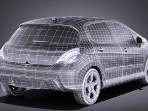 Peugeot 308 Hatchback 5-door 2013 vray Modello 3D