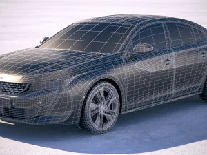 Peugeot 508 GT 2019 3D Model