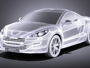 Peugeot RCZ R 2015 vray 3D मॉडल